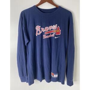 Vintage Men’s Large Y2k Nike Team Atlanta Braves Swoosh L/S T-Shirt